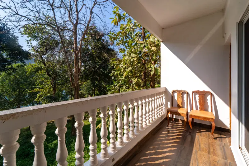 A private balcony
