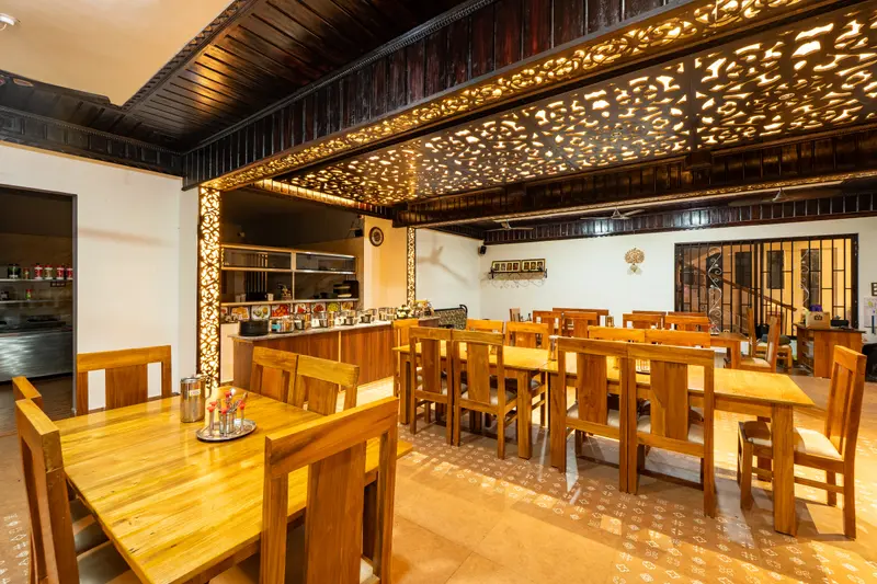The restaurant dining room