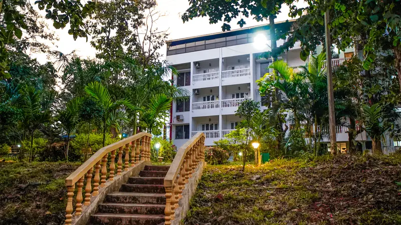 Garden stairs at the resort