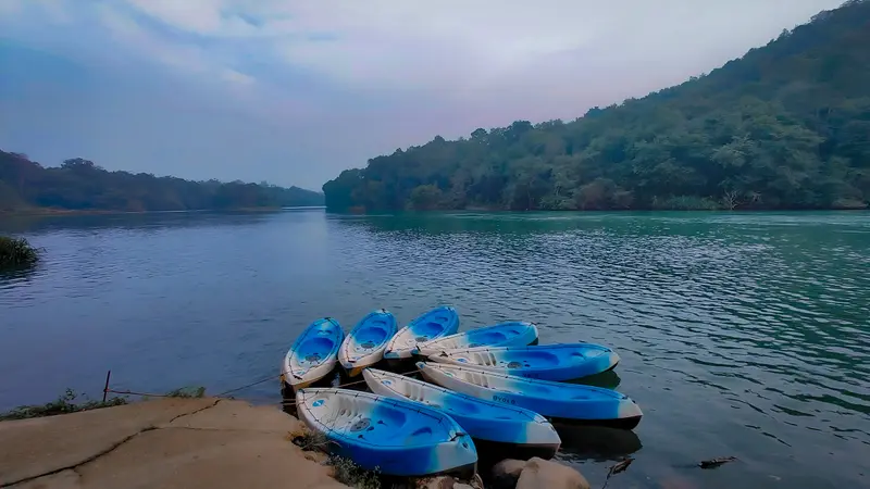 Kayaks at the jetty