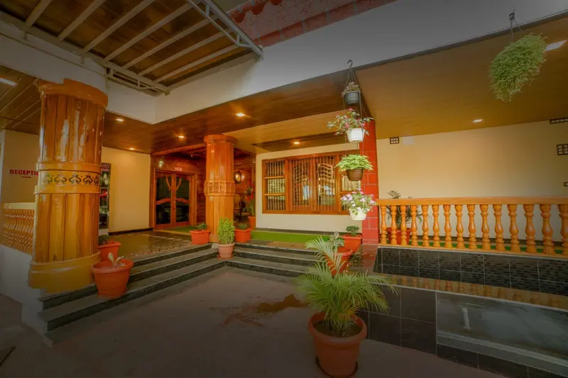 The open lobby of the resort